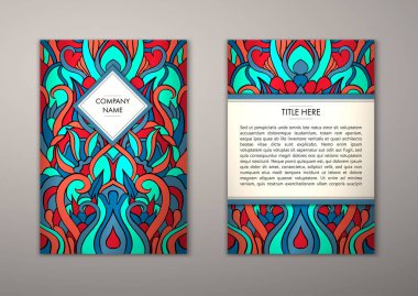 Flyer şablonu ile soyut süsleme