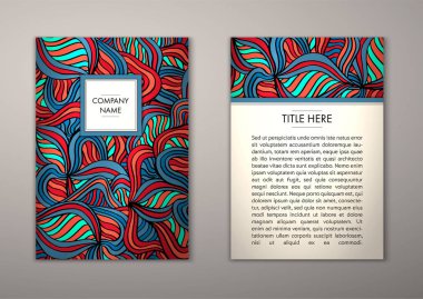 Flyer şablonu ile soyut süsleme