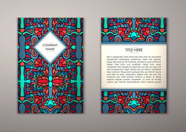 Flyer şablonu ile soyut süsleme