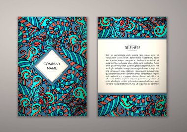 Flyer şablonu ile soyut süsleme