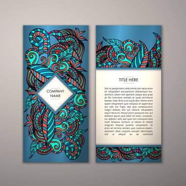 Flyer şablonu ile soyut süsleme