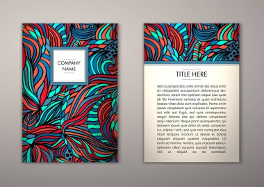 Flyer şablonu ile soyut süsleme