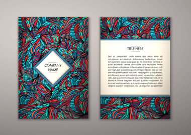 Flyer şablonu ile soyut süsleme