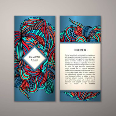 Flyer şablonu ile soyut süsleme