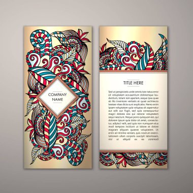 Flyer şablonu ile soyut süsleme