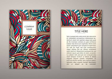 Flyer şablonu ile soyut süsleme