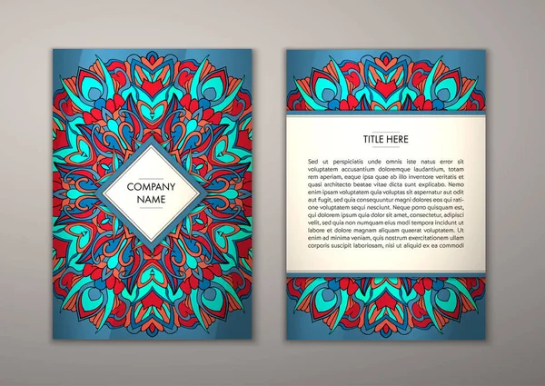 Flyer şablonu ile soyut süsleme