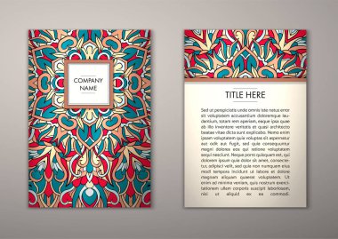 Flyer şablonu ile soyut süsleme