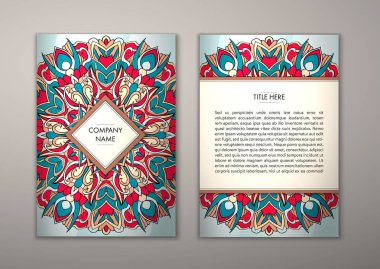 Flyer şablonu ile soyut süsleme