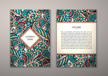 Flyer şablonu ile soyut süsleme