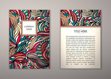 Flyer şablonu ile soyut süsleme