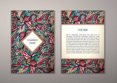 Flyer şablonu ile soyut süsleme