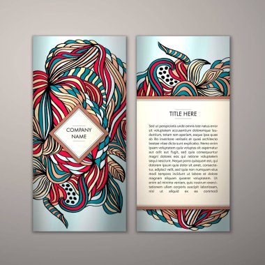 Flyer şablonu ile soyut süsleme