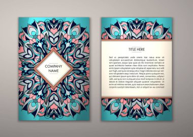 Flyer şablonu ile soyut süsleme