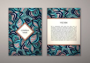 Flyer şablonu ile soyut süsleme