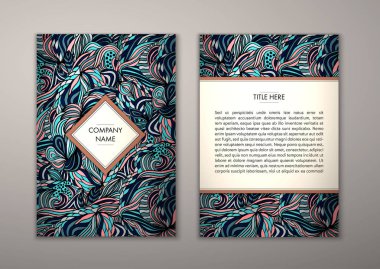 Flyer şablonu ile soyut süsleme