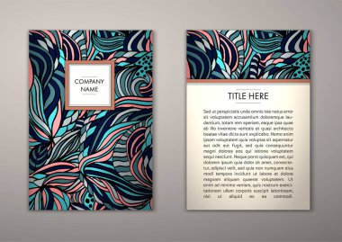 Flyer şablonu ile soyut süsleme