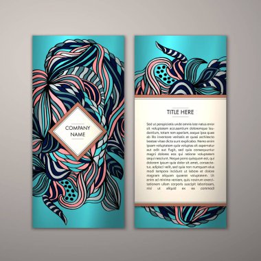 Flyer şablonu ile soyut süsleme