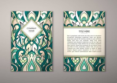 Flyer şablonu ile soyut süsleme