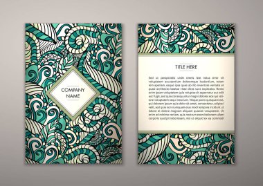 Flyer şablonu ile soyut süsleme