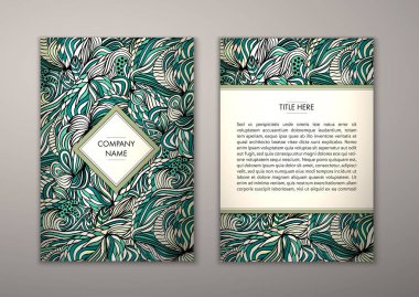 Flyer şablonu ile soyut süsleme