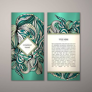 Flyer şablonu ile soyut süsleme