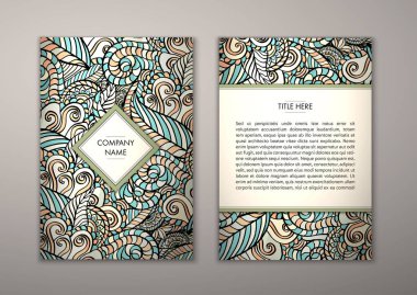 Flyer şablonu ile soyut süsleme