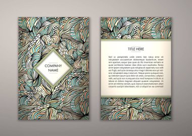 Flyer şablonu ile soyut süsleme