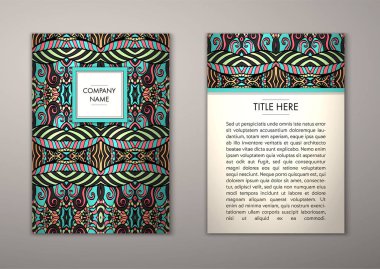 Flyer şablonu ile soyut süsleme