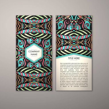 Flyer şablonu ile soyut süsleme