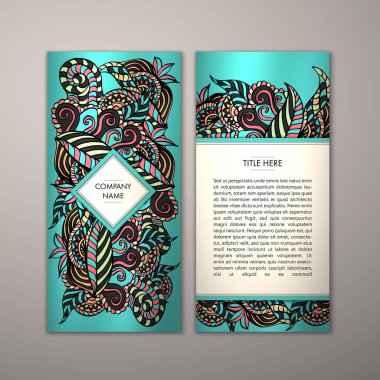 Flyer şablonu ile soyut süsleme