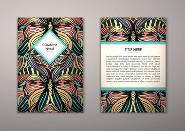 Flyer şablonu ile soyut süsleme