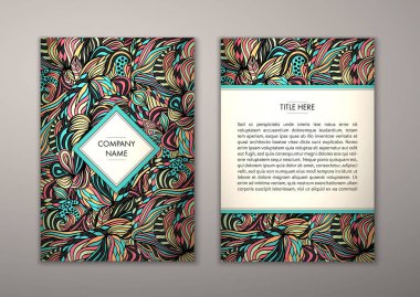 Flyer şablonu ile soyut süsleme