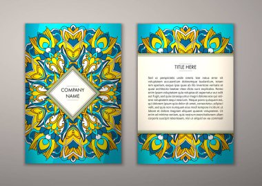 Flyer şablonu ile soyut süsleme