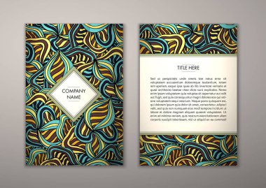 Flyer şablonu ile soyut süsleme