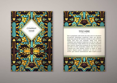 Flyer şablonu ile soyut süsleme