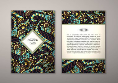 Flyer şablonu ile soyut süsleme