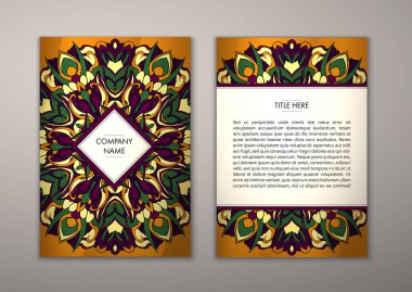 Flyer şablonu ile soyut süsleme