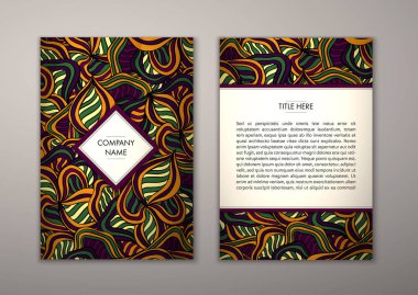 Flyer şablonu ile soyut süsleme