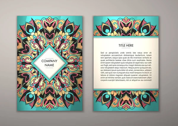 Flyer şablonu ile soyut süsleme