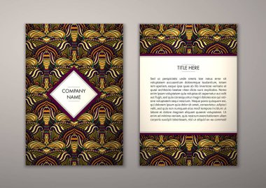 Flyer şablonu ile soyut süsleme