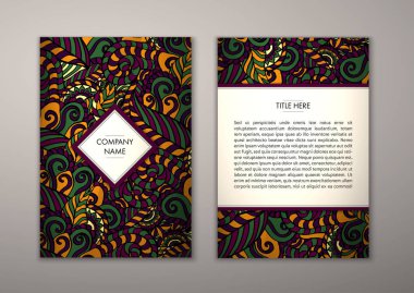 Flyer şablonu ile soyut süsleme