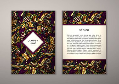 Flyer şablonu ile soyut süsleme