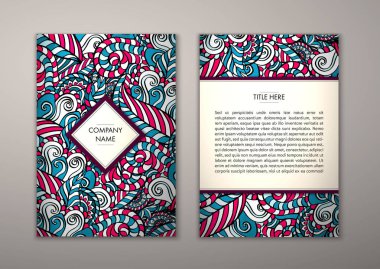 Flyer şablonu ile soyut süsleme