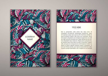 Flyer şablonu ile soyut süsleme