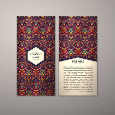 Flyer şablonu ile soyut süsleme