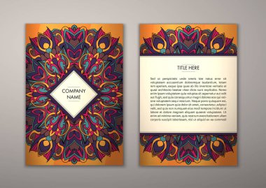 Flyer şablonu ile soyut süsleme