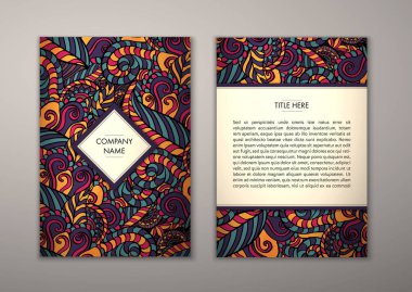 Flyer şablonu ile soyut süsleme