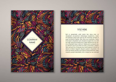 Flyer şablonu ile soyut süsleme