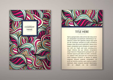 Flyer şablonu ile soyut süsleme